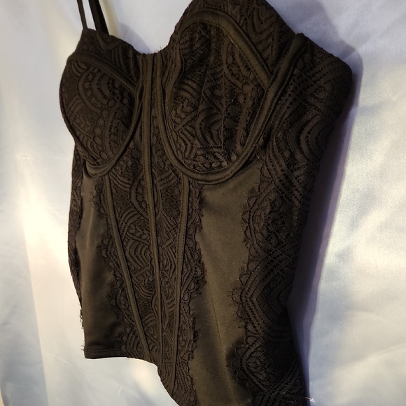 No Boundaries Other - NWOT Sexy Black Bustier Cami With Lace Size 8/10